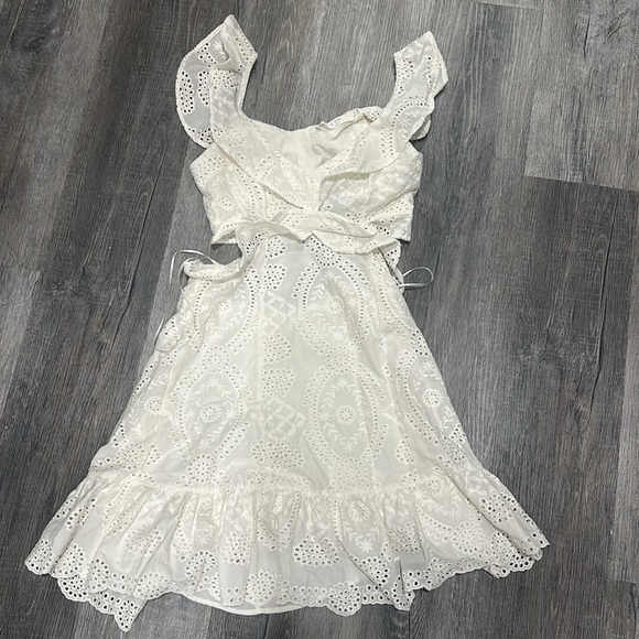 Astr White Eyelet Mini Dress - Picture 6 of 6